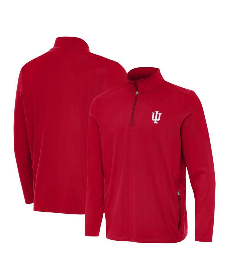 Men's Crimson Indiana Hoosiers Perilous Quarter-Zip Pullover Top