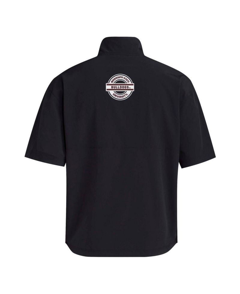 Men's Black Mississippi State Bulldogs 2024 Half-Zip Short Sleeve Training Jacket