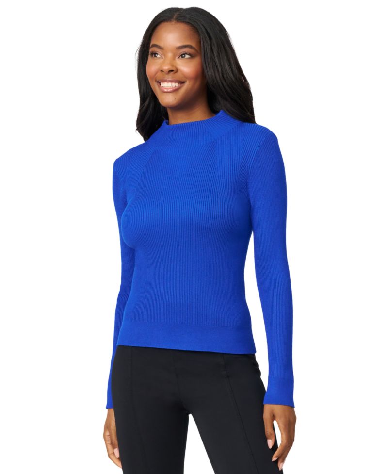 Women's Mock-Neck Rib-Knit Sweater