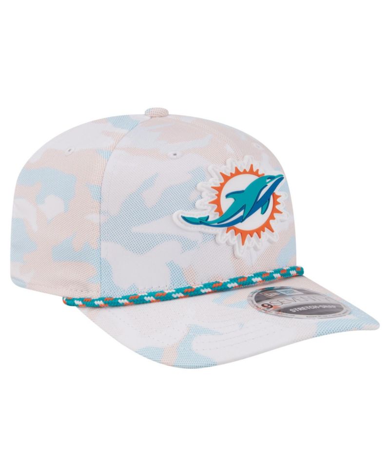 Men's White Miami Dolphins Camo Rope 9SEVENTY Adjustable Hat