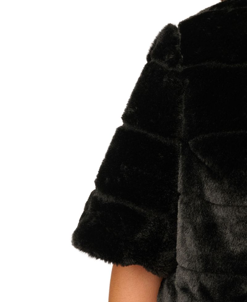 Plus Size Faux Fur Cover-up Cropped Jacket