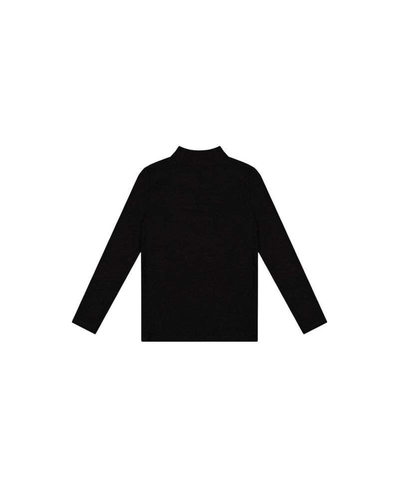 Big Girls 6-14 Brushed Rib Mock Neck Top