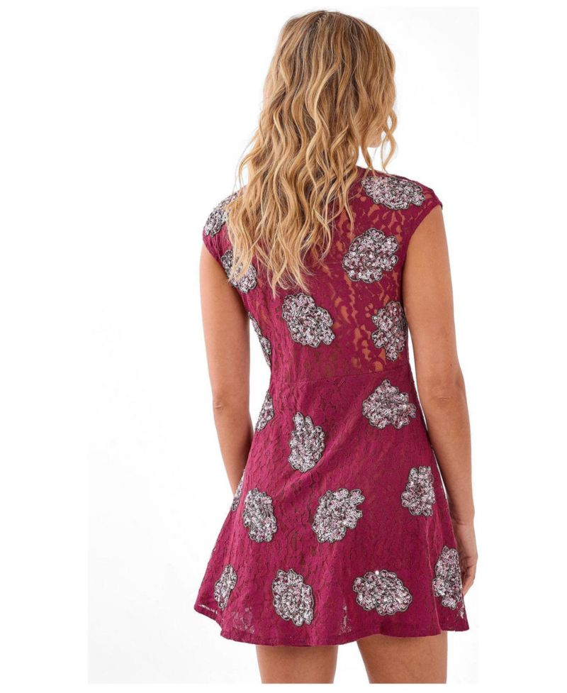 Women's Plunge Skater Mini Dress