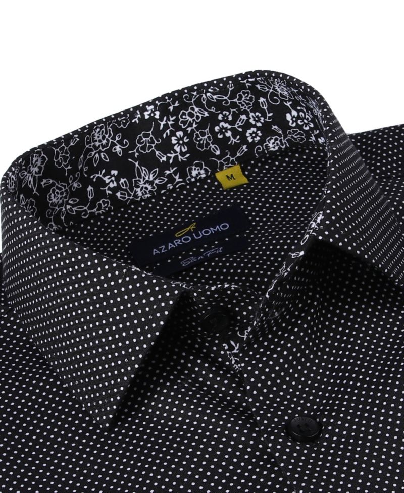 Men's Business Geometric Long Sleeve Button Down Shirt