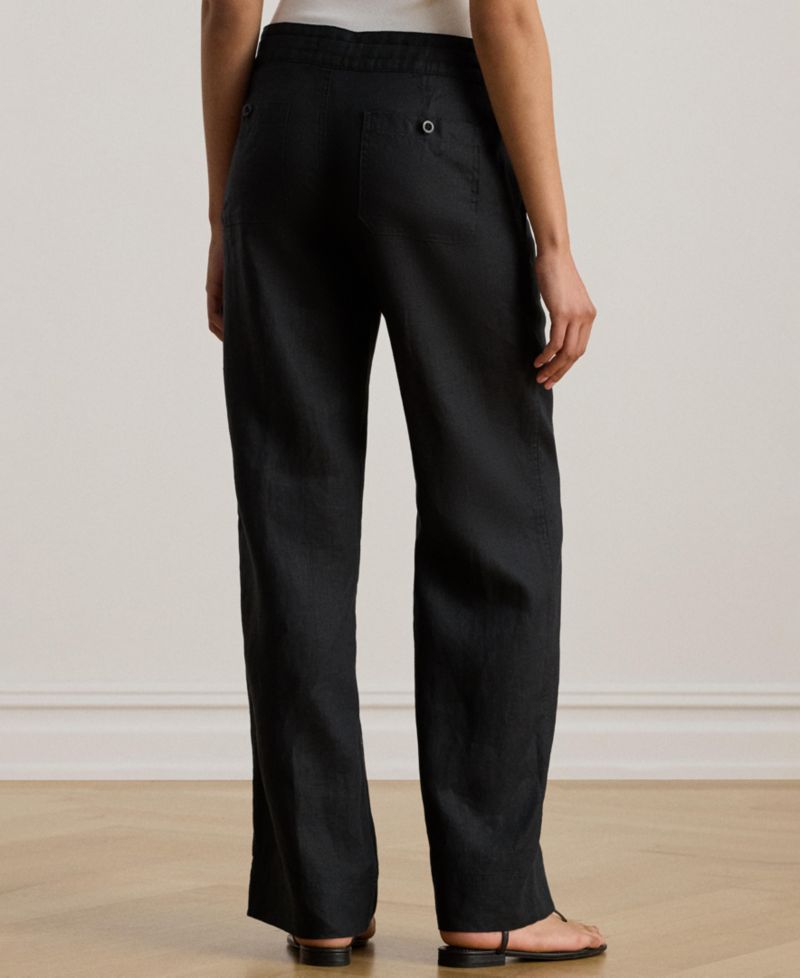 Petite Wide-Leg Linen Pants