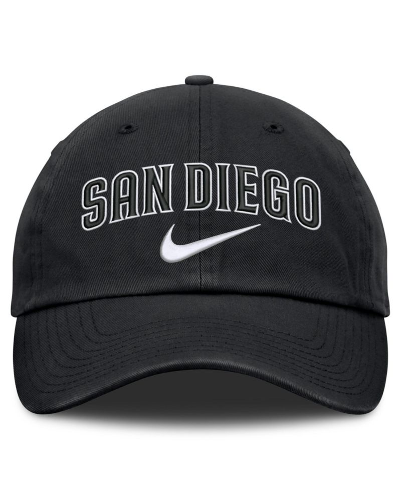 Men's Black San Diego Padres Primetime Club Adjustable Hat