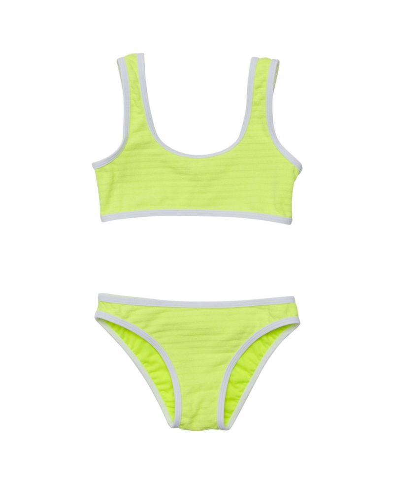 Big Girls Citron Zest Crop Bikini