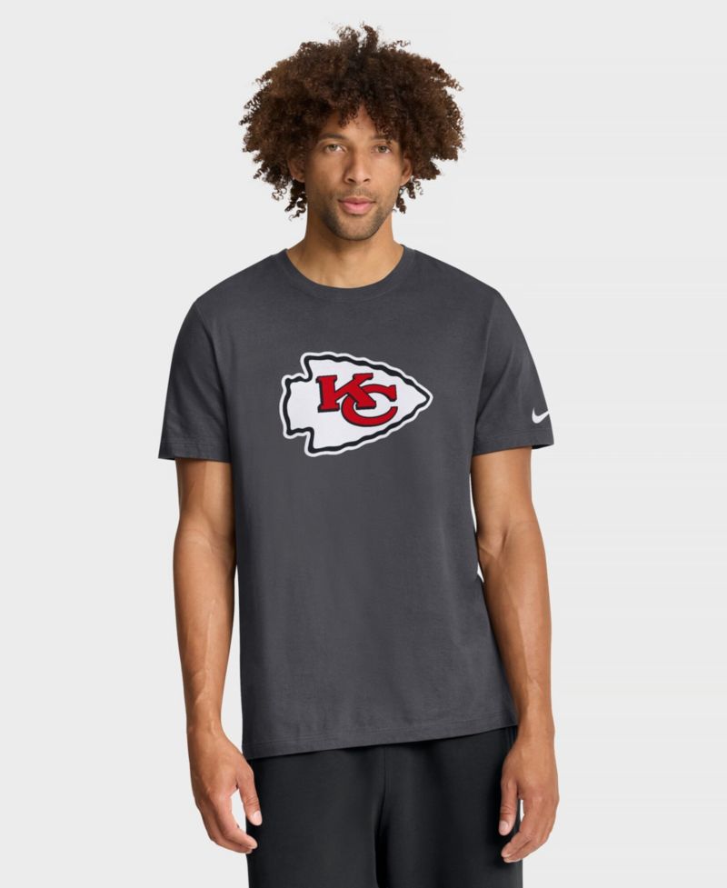 Men's Anthracite Kansas City Chiefs Essential Logo T-Shirt