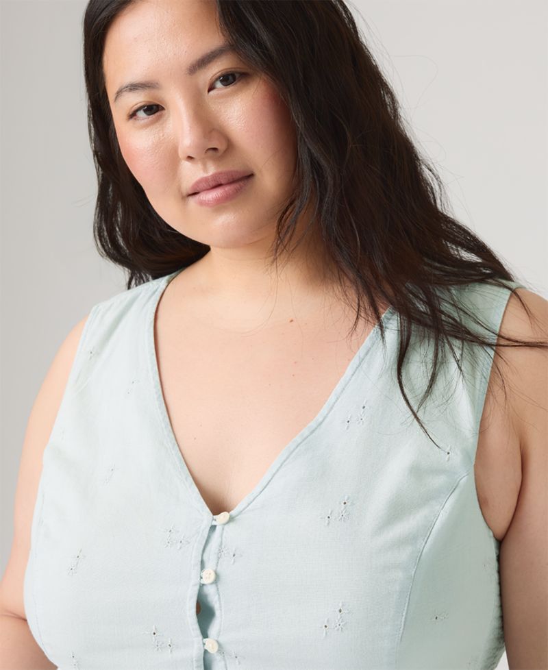 Plus Size Teagan V-Neck Sleeveless Blouse