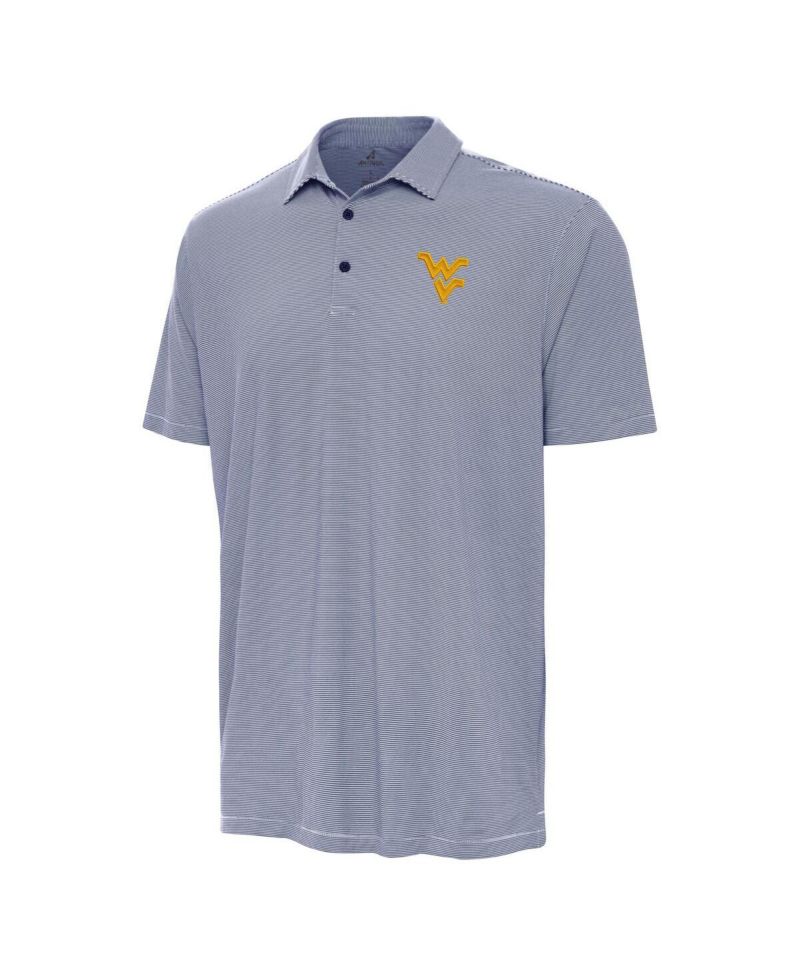 Men's Navy West Virginia Mountaineers Twine Polo Shirt