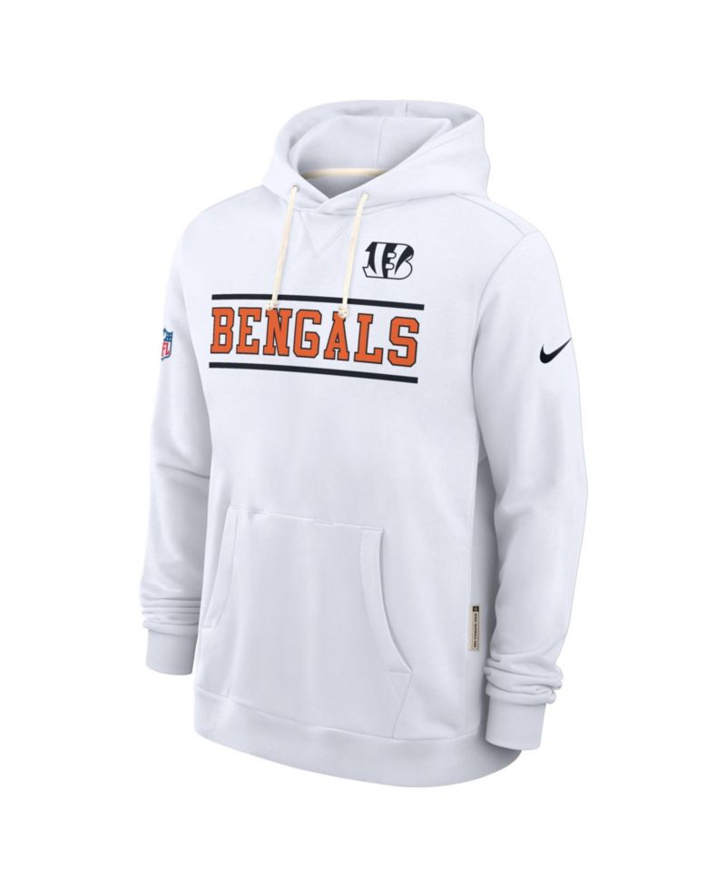 Men's White Cincinnati Bengals Standard Issue Replay Officials Alternate Dri-FIT Hoodie