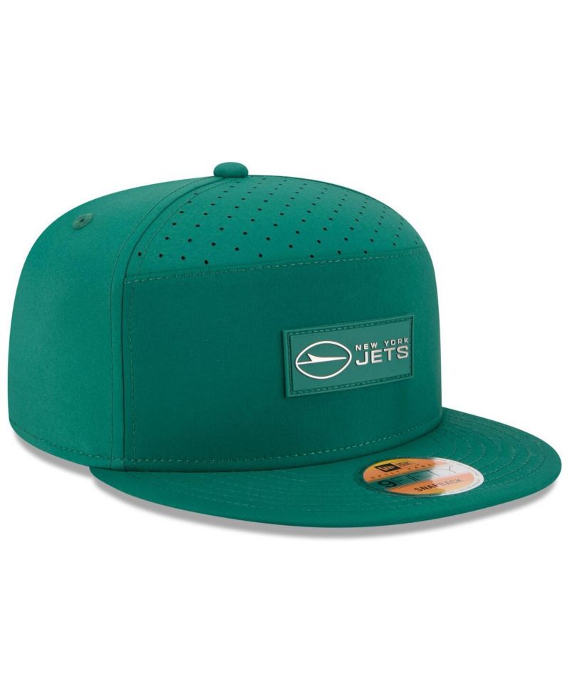Men's Green New York Jets 2025 Sideline Split Panel 9FIFTY Snapback Hat