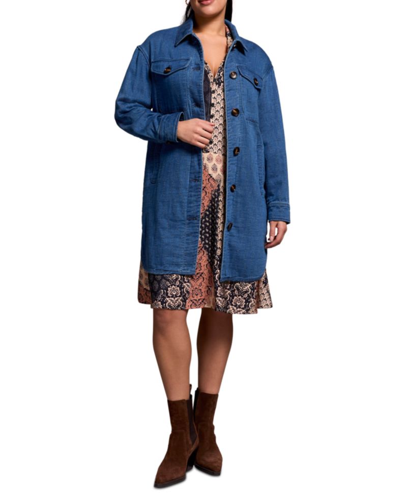 Women's Quilted Cotton Button Front Jacket
