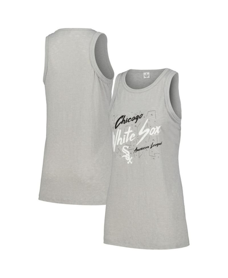 Women's Gray Chicago White Sox Gauze High Neck Tank Top