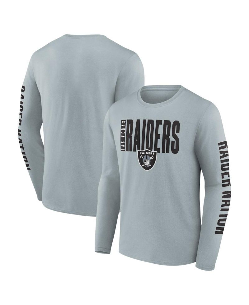 Men's Gray Las Vegas Raiders Vision Long Sleeve T-Shirt