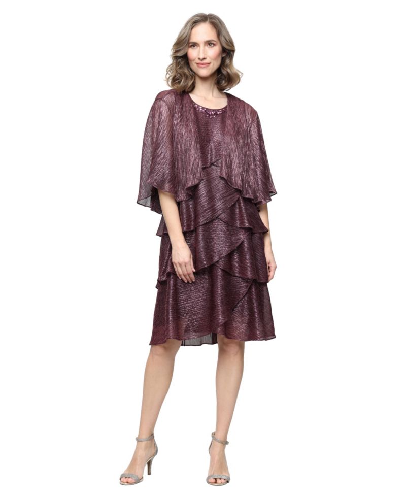 Women's Embellished Crewneck Jacket Dress