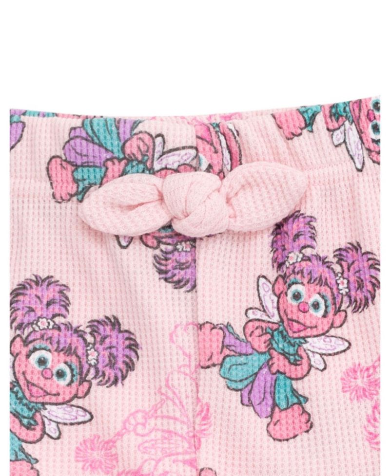 Baby Girls (0M-24M) Abby Cadabby Waffle Knit T-Shirt and Shorts Outfit Set