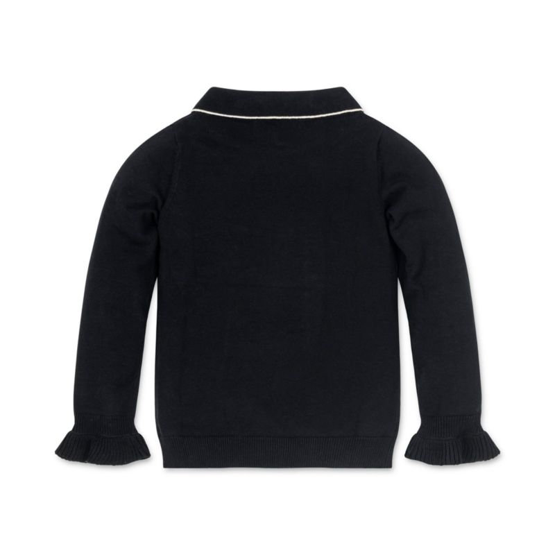 Hope and Henry Girls' Long Sleeve Ruffle Cuff Collar Sweater, Kids
