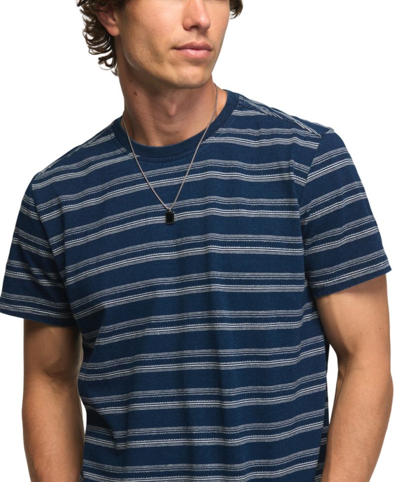 Men's Indigo Stripe Crewneck T-Shirt