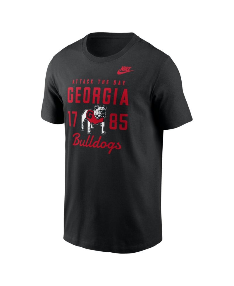 Men's Black Georgia Bulldogs Legacy Stacked Established T-Shirt