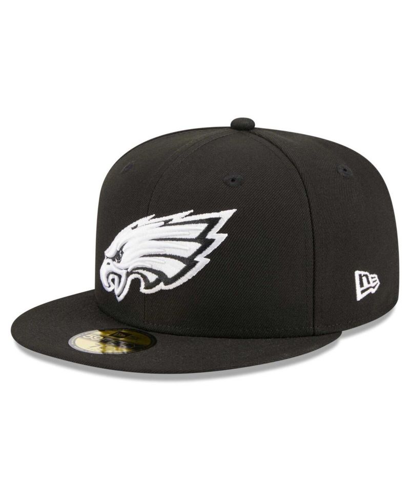 Men's Black Philadelphia Eagles Main Patch 59FIFTY Fitted Hat