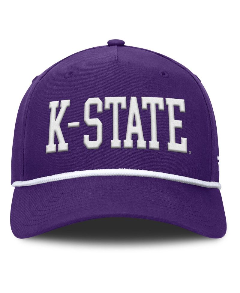 Men's Purple Kansas State Wildcats Foul Ball Rope Adjustable Hat