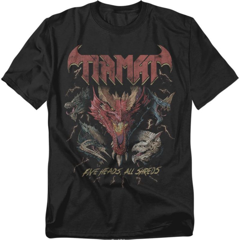 Men's Dungeons And Dragons Tiamat 5 Heads Dragon T-Shirt