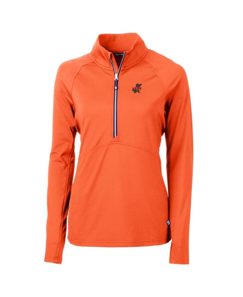 Women's Orange Florida Gators Adapt Eco Knit Stretch Half-Zip Pullover Top
