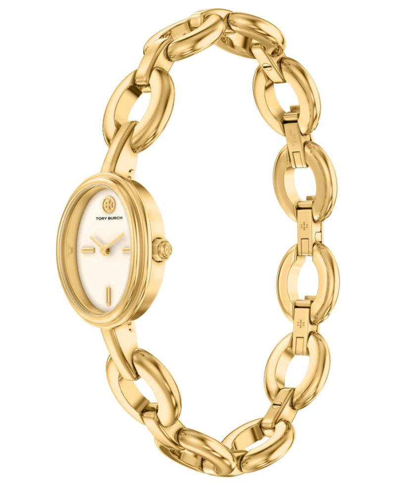 Women's The Oval Small Gift Set Quartz Two-Hand Gold Stainless Steel Watch, 22mm