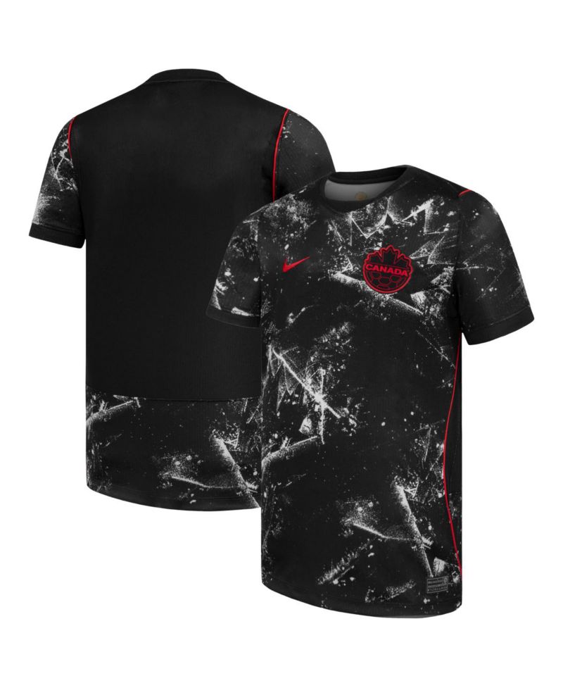 Big Boys and Girls Black Canada Soccer 2026 Away Stadium Replica Jersey