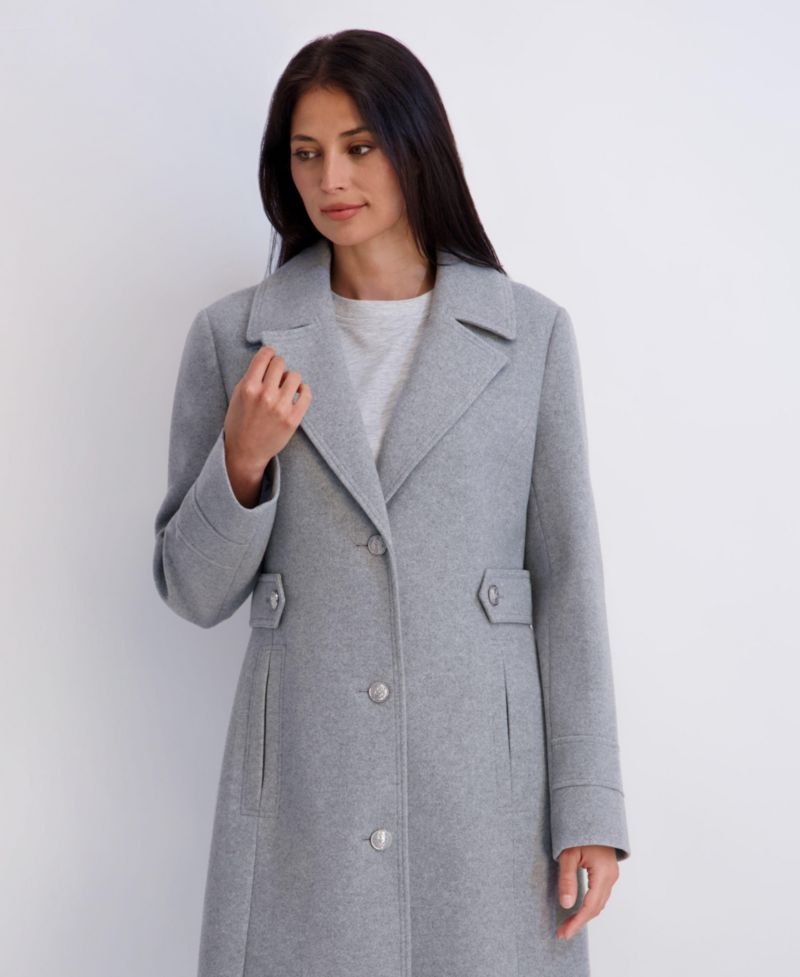 Women's Faux Wool Walker With Button Front