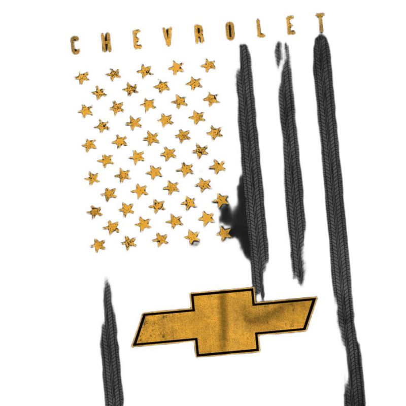 Men's Chevrolet USA Flag Tires T-Shirt