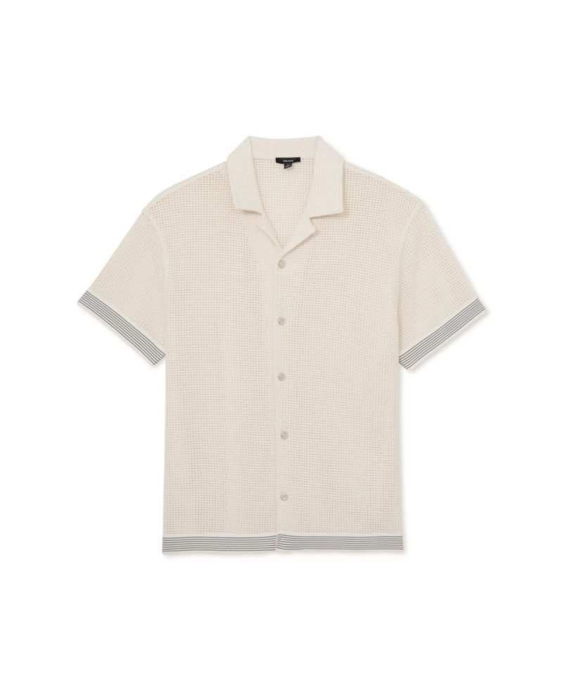 Men's Aliso Crochet Tape Cuban Shirt