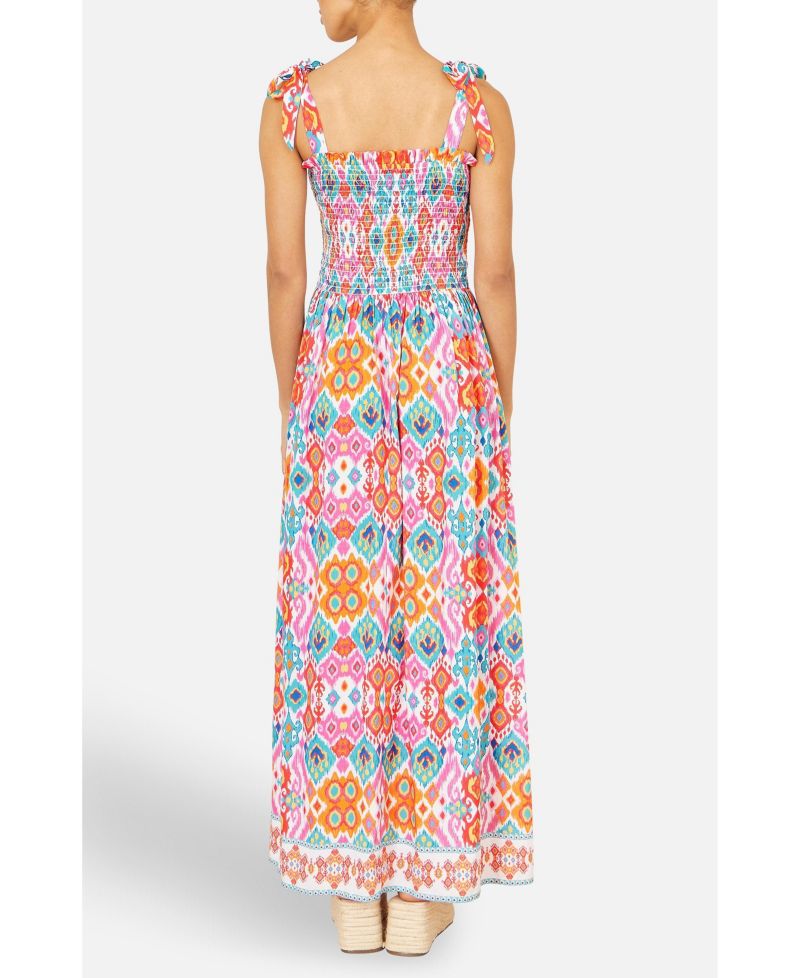 Women's Ikat Print Maxi Sun Dress