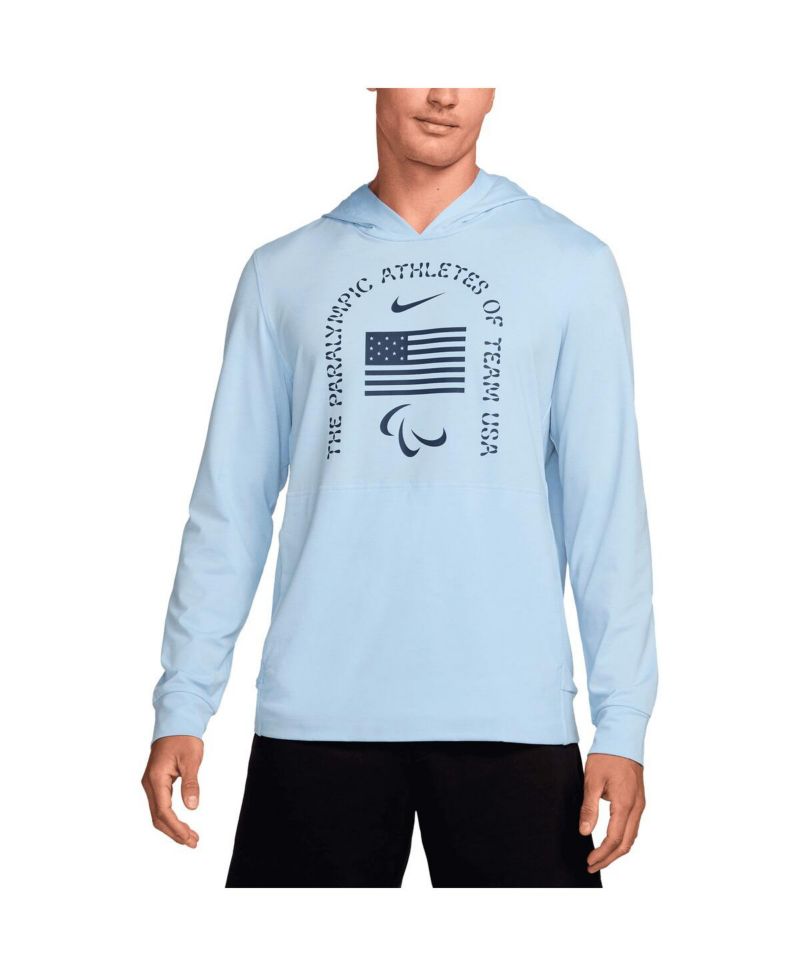 Men's Light Blue U.S. Paralympics Restore Yoga Long Sleeve Hoodie T-Shirt