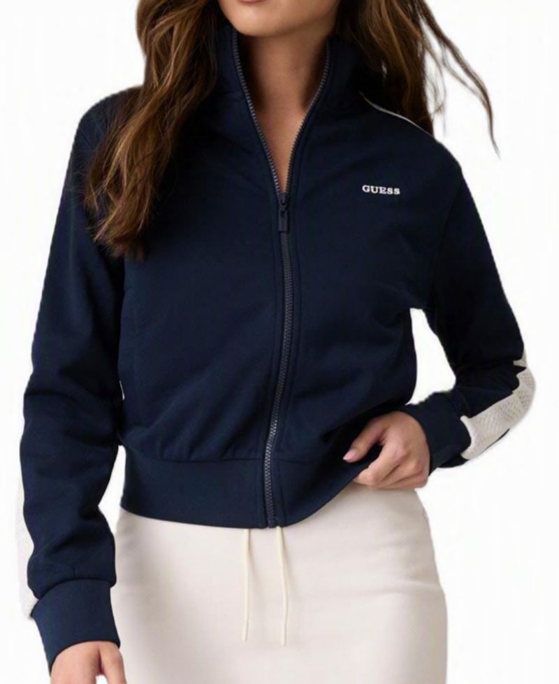 Women's Phoebe Full-Zip High-Neck Cotton-Blend Sweatshirt
