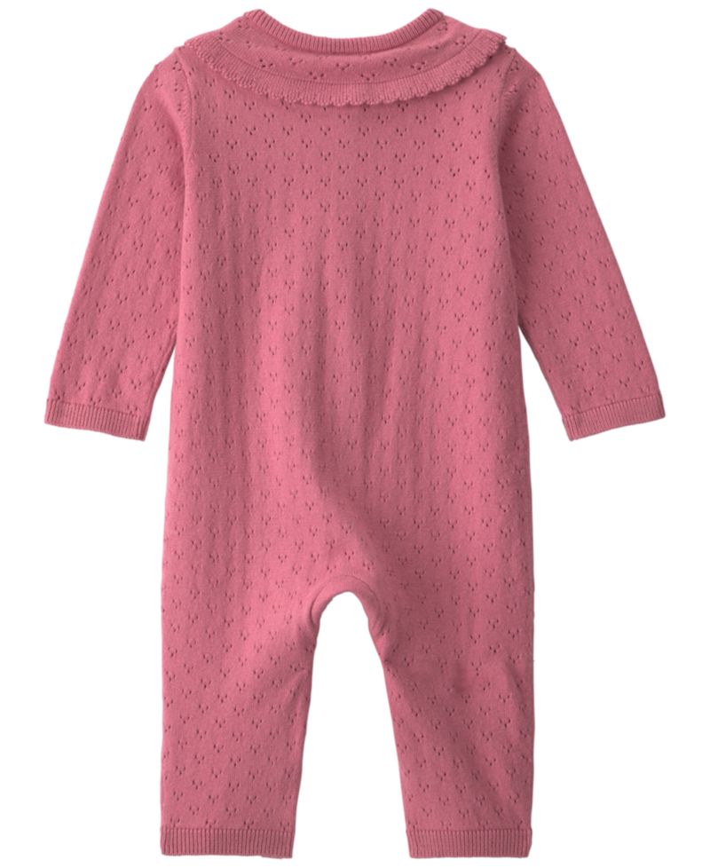 Baby Girls' Pointelle Long-Sleeve Jumpsuit