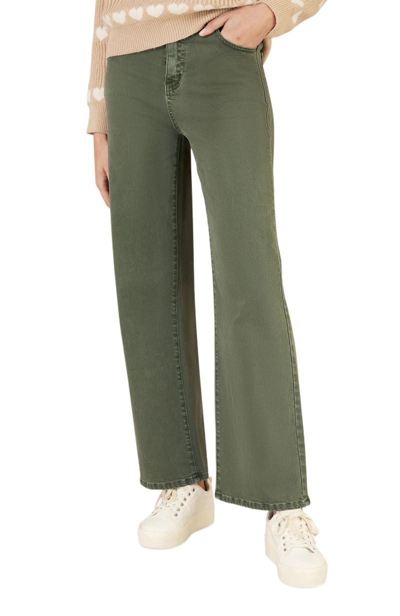 Women's Stretch Canvas Wide Leg Jeans