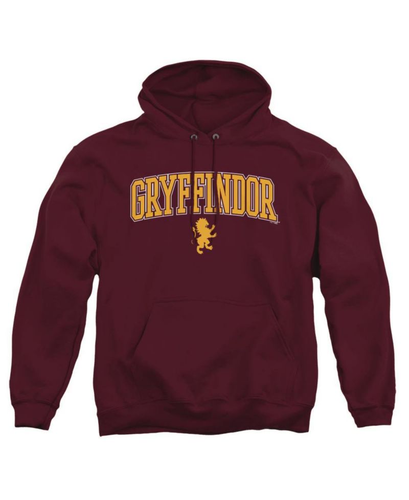 Men's Gryffindor Arched Lion Graphic Long-Sleeve Hoodie