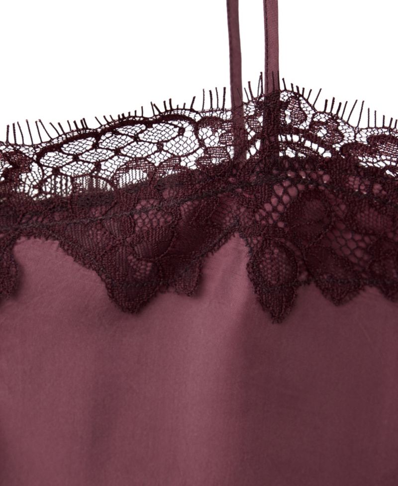 Women's Square-Neck Sleeveless Lace-Trim Camisole