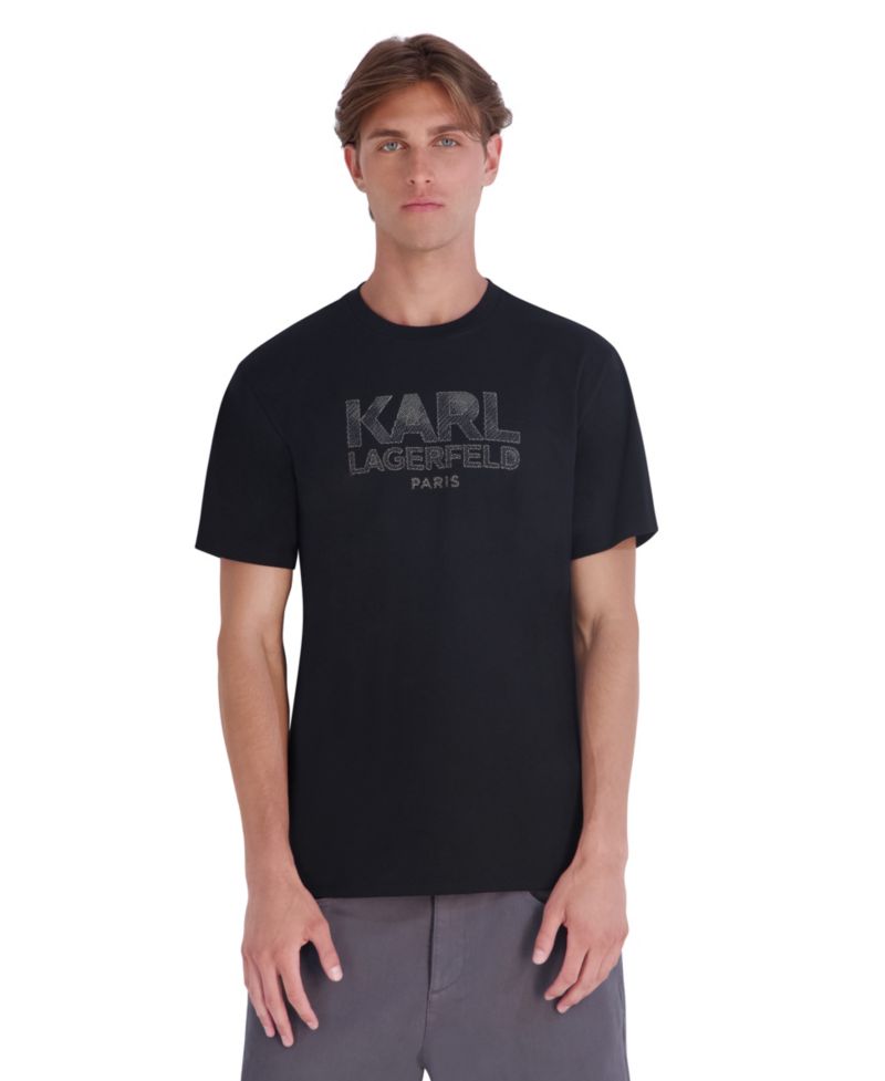 Men's Tangled Rope Textured Karl Graphic T-Shirt