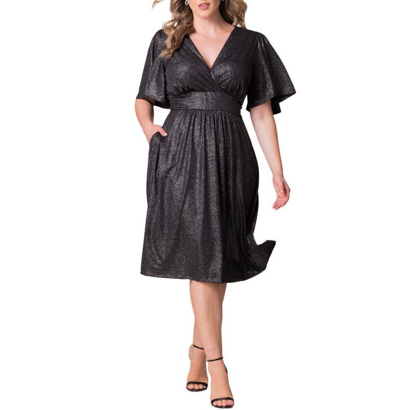 Plus Size Crystal Cove Cocktail Dress with Pockets