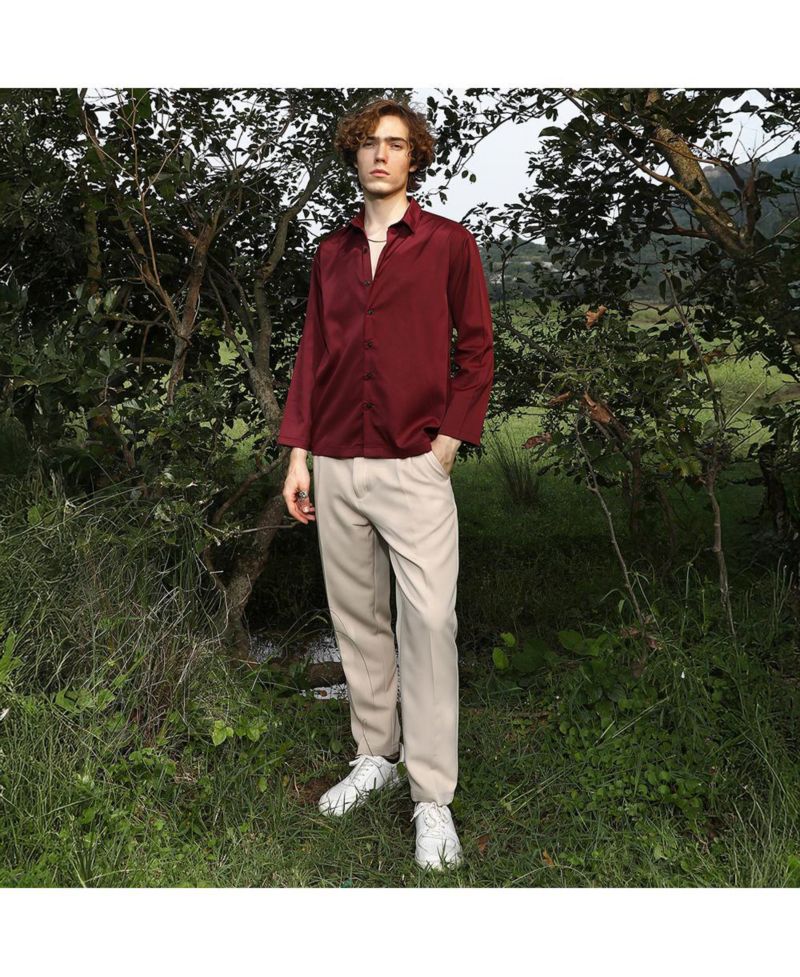 Men's Satin Oversized Shirt