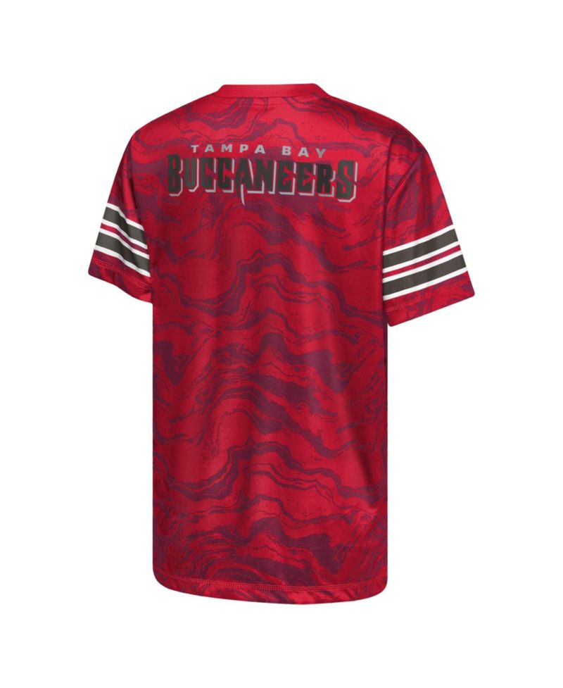 Boys' and Girls' Tampa Bay Buccaneers Slant Route Crewneck Regular-Fit T-Shirt