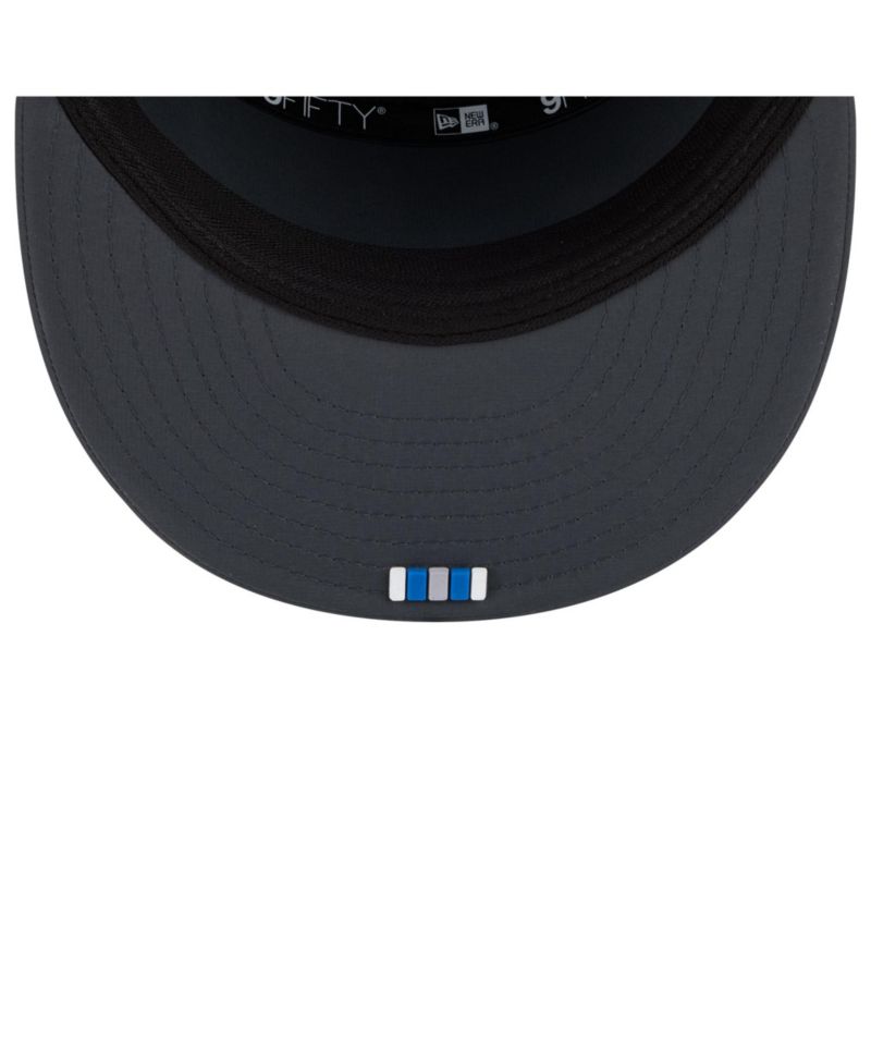 Men's Charcoal Detroit Lions 2025 Sideline Cold Weather Split Panel 9FIFTY Snapback Hat