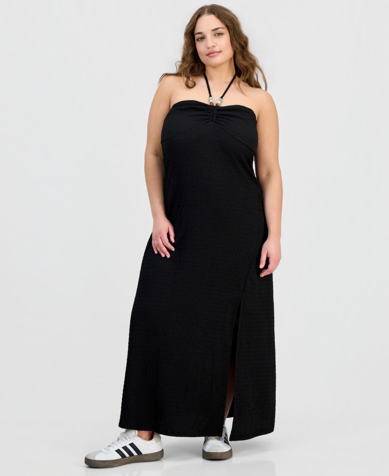 Trendy Plus Size Halter Bandeau Maxi Dress