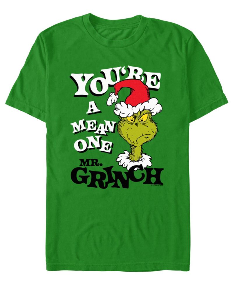 Men's You're a Mean One Mr. Grinch Graphic Crewneck T-Shirt