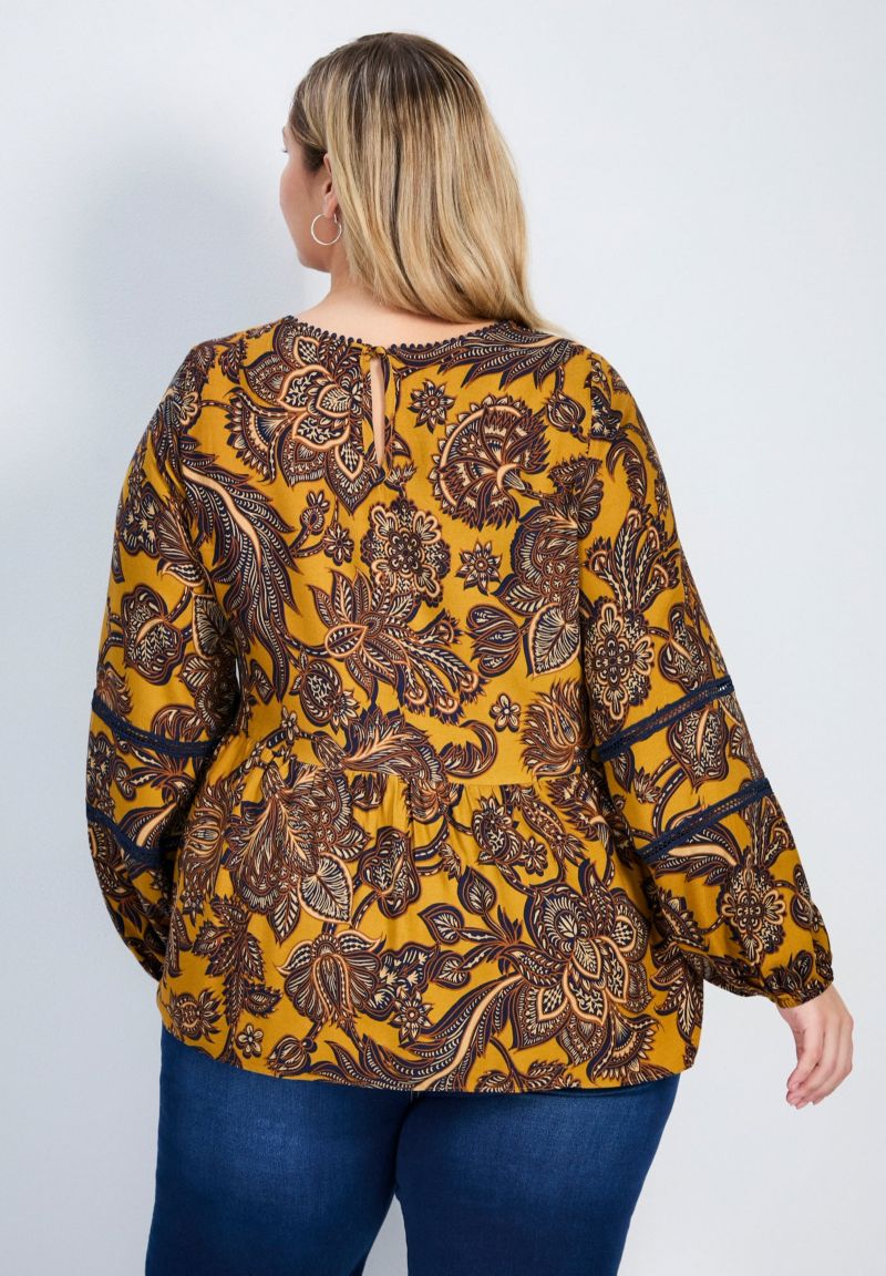 Women's Plus Size Bridget Lace Detail Blouse Tops