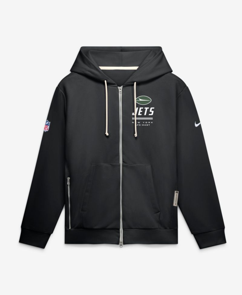 Men's New York Jets Quarterback Scramble Loose-Fit Full-Zip Hoodie