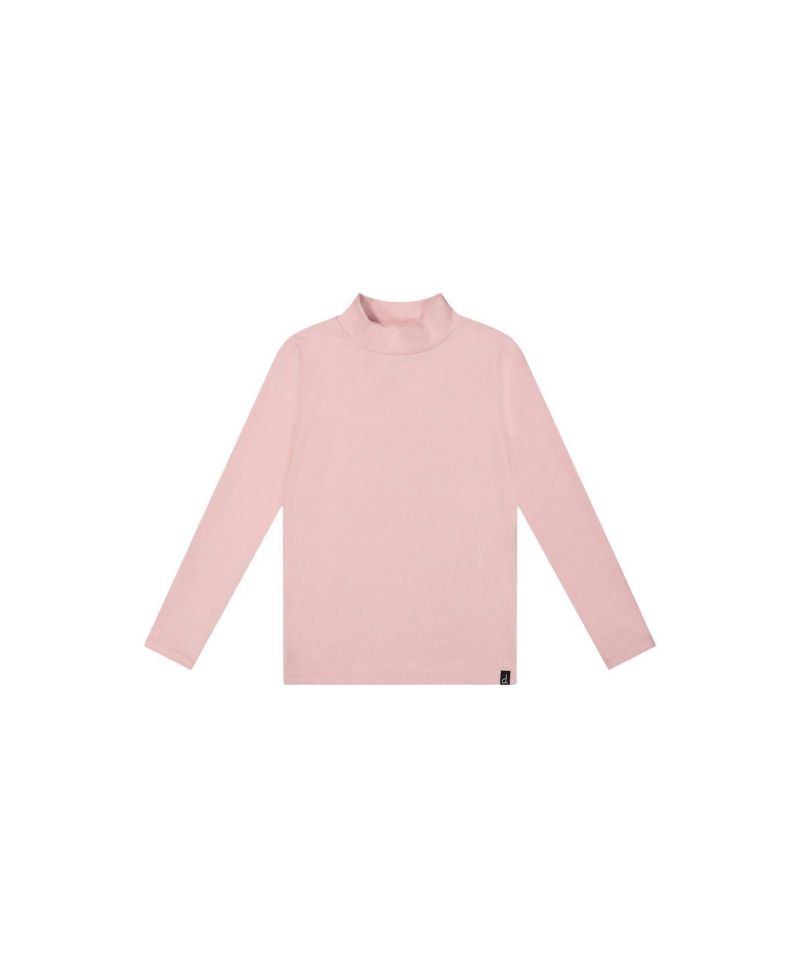 Little and Big Girl 6- 14 Brushed Rib Mock Neck Top